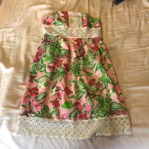 Lilly Pulitzer strapless dress size 0